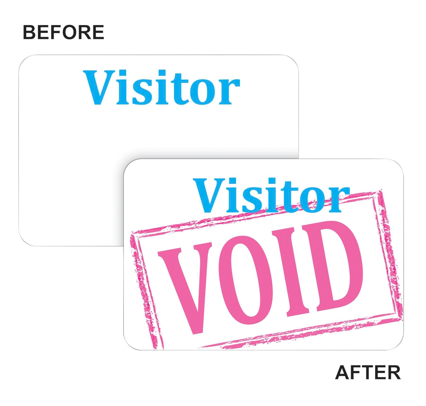 Image for Time's Up! Self-Expiring One-Day Visitor Badges, 3 x 2 Inches, Pack of 100 from School Specialty