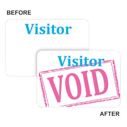 Image for Time's Up! Self-Expiring One-Day Visitor Badges, 3 x 2 Inches, Pack of 100 from School Specialty