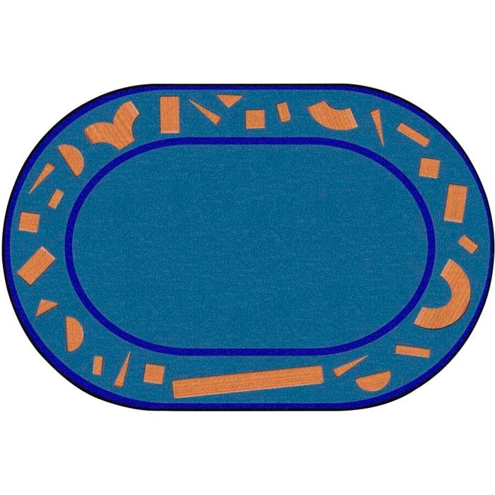Childcraft Building Blocks Carpet for Classrooms, Oval