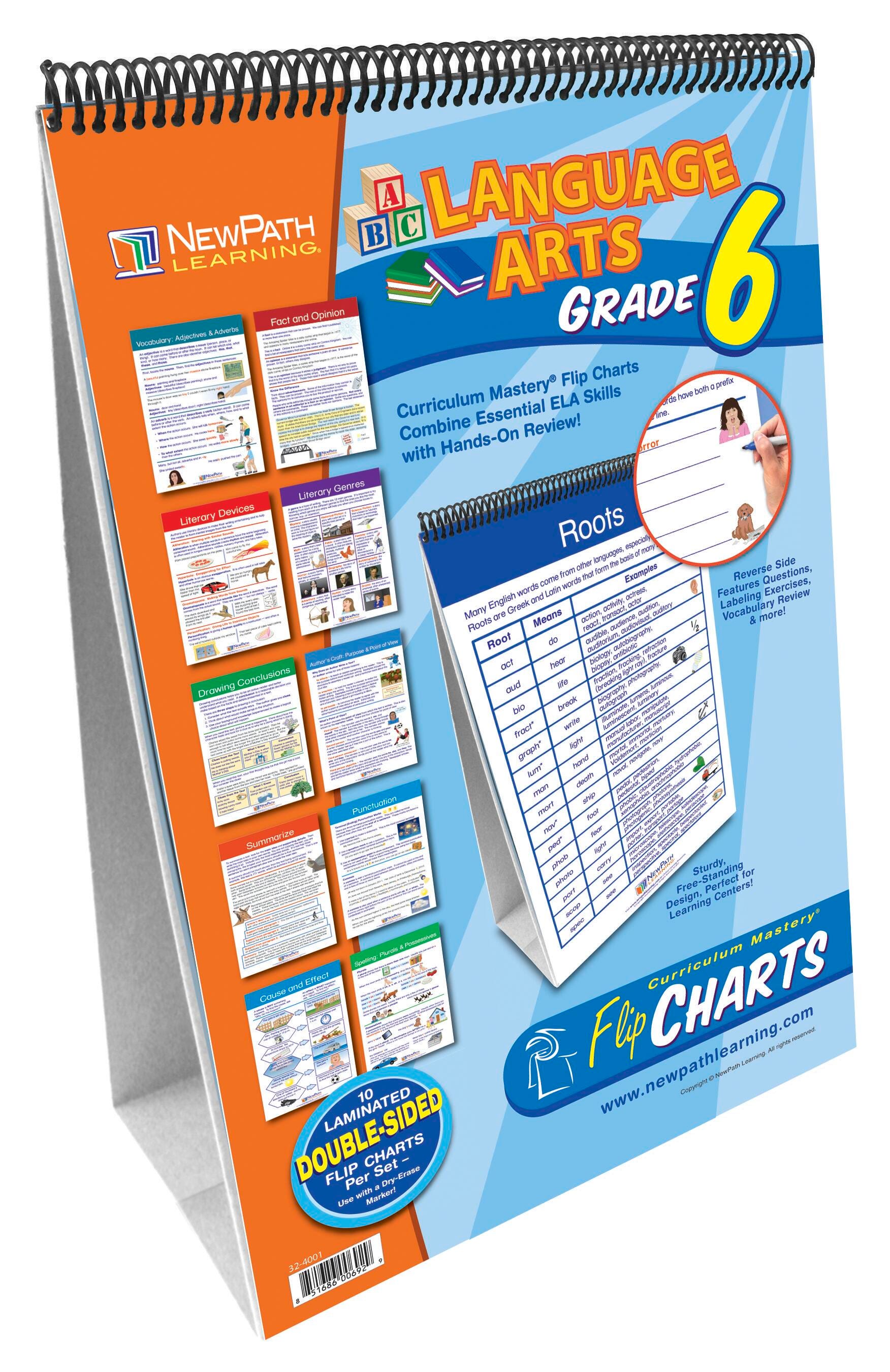 Newpath ELA Concepts Flip Chart, Grade 6, Item Number 1539606