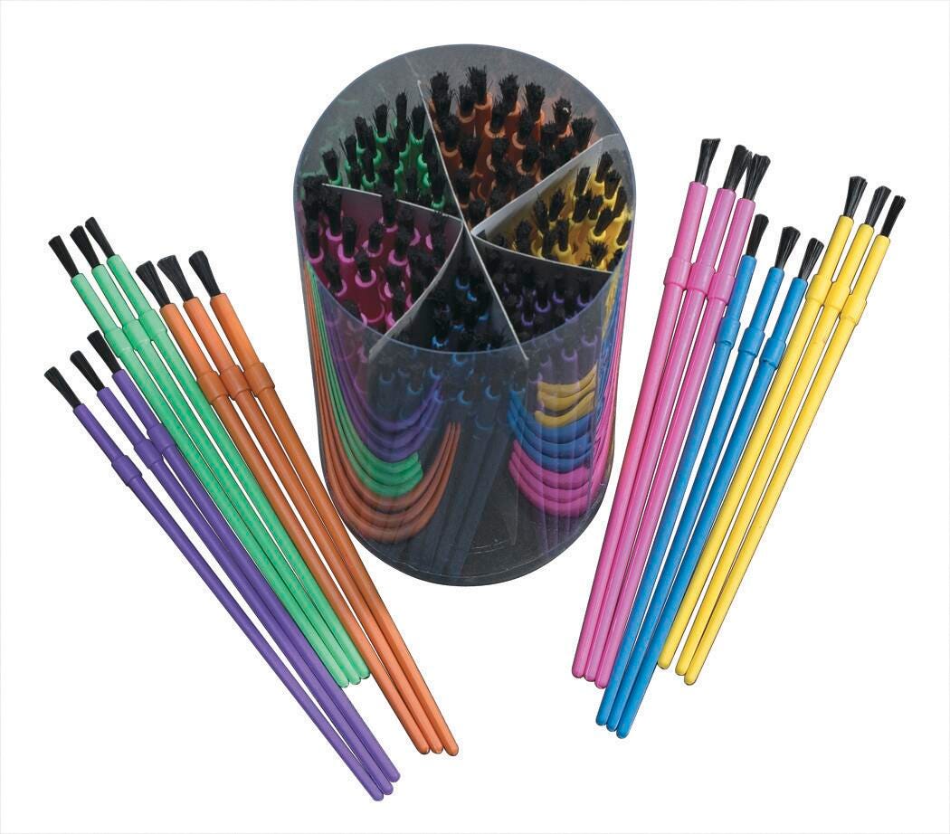School Smart Multi-Purpose Paint Brush Assortment, Set of 144 085763