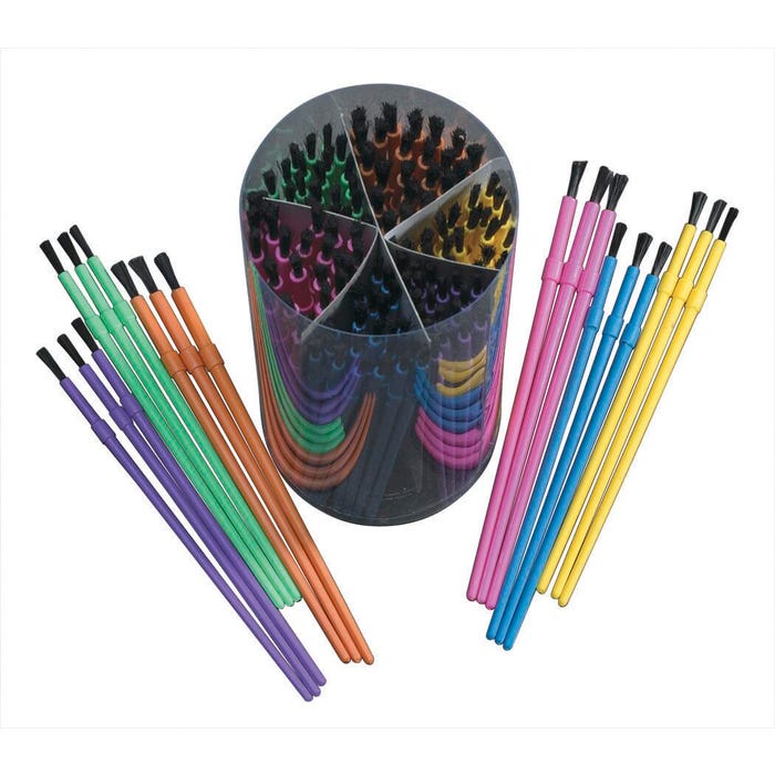School Smart Multi-Purpose Paint Brush Assortment, Set of 144