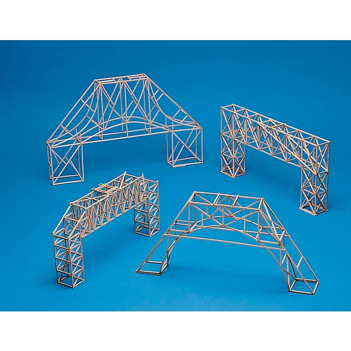 Midwest Products Basswood Bridge Building Kit, Pack of 24