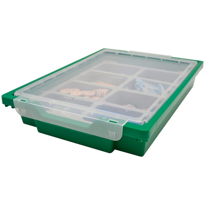 Gratnells Translucent Clip On Lid For F Sized Trays, 11-1/5 x 17 x 1-1/3 Inches, Translucent