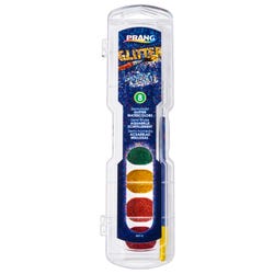 Prang Non-Toxic Washable Semi-Moist Watercolor Paints, 8 Assorted Glitter Colors Item Number 405576