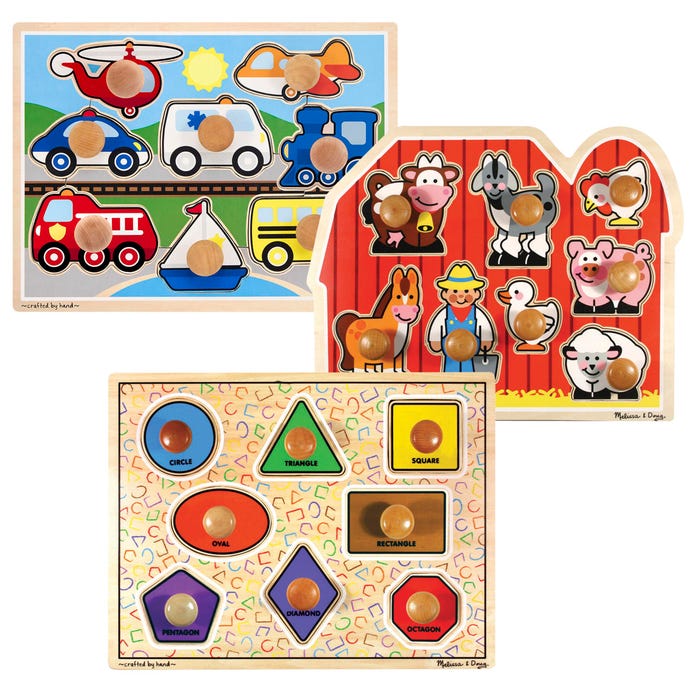 Melissa Doug Jumbo Knob Puzzle Set - Main Image