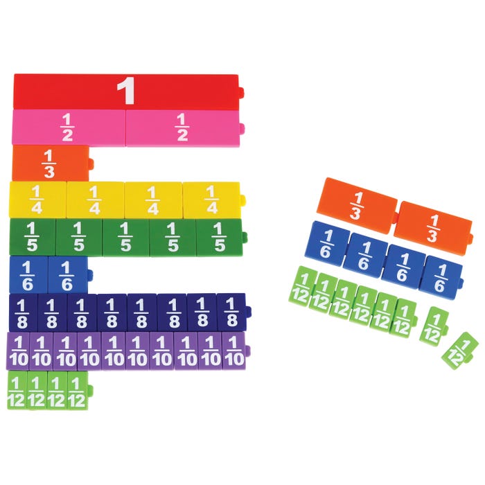 SI Manufacturing Connecting Mini Fraction Tiles, Set of 51