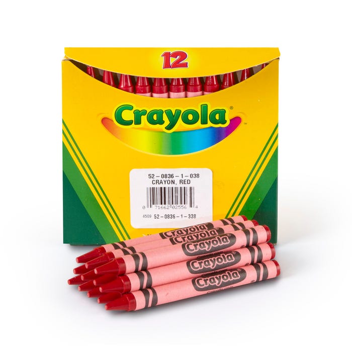 Crayola Bulk Crayons, Standard Size, Red, Pack of 12