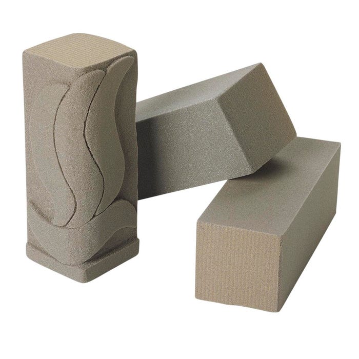 Nasco Carving Foam Bricks, 3 x 8 x 3 Inches, Case of 40