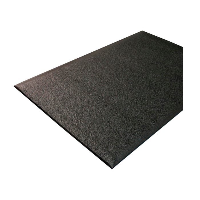 Genuine Joe Soft Step Anti-Fatigue Mat, 3 x 5 Feet, 3/8 Inch Thickness, Nitrile Rubber/Vinyl, Black