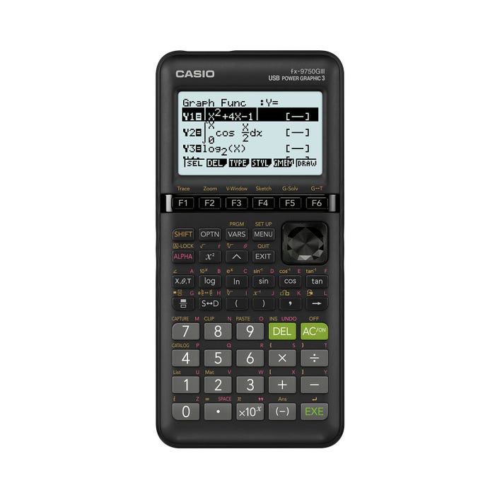 Casio fx-9750GIII Graphing Calculator, Black
