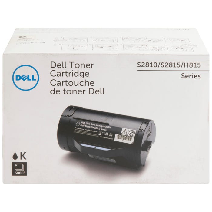 Dell Ink Toner Cartridge, 47GMH, Black