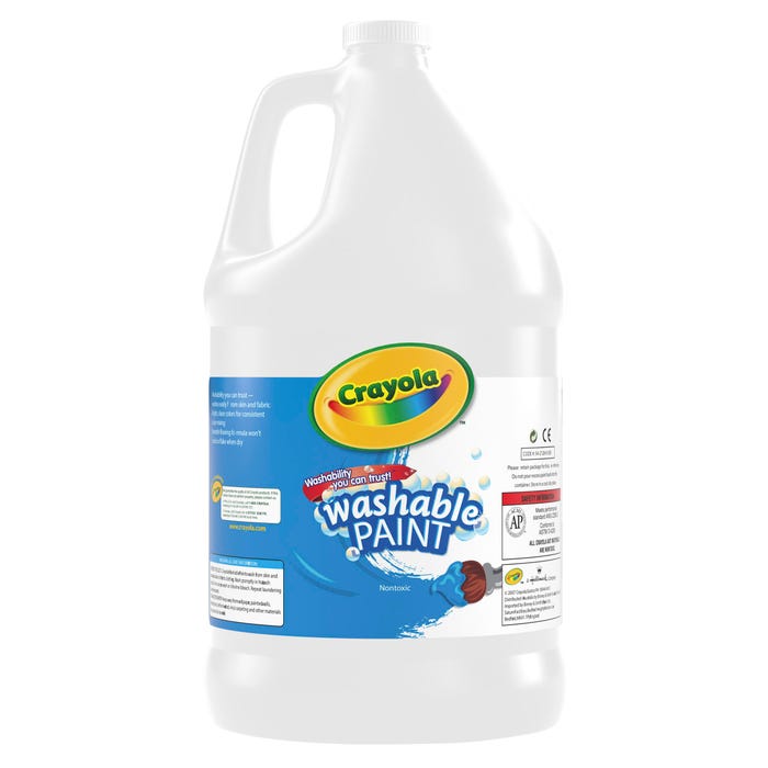 Crayola Washable Paint, 1 Gallon Jug, White