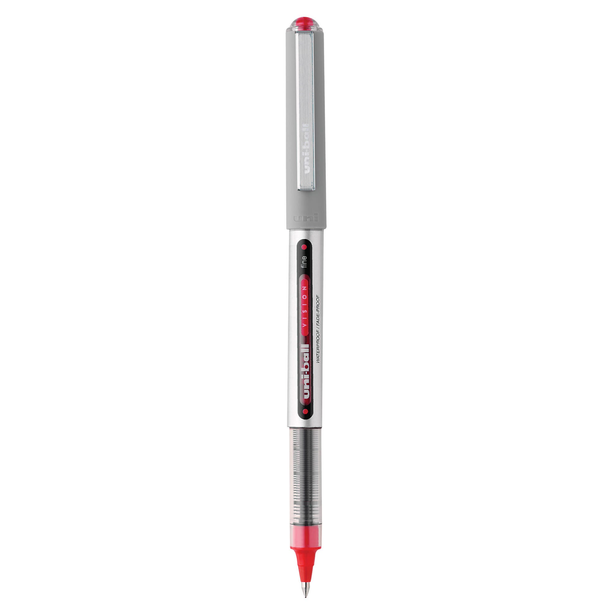 uniball Vision Stick Roller Ball Pen, 0.7 mm Fine Tip, Red 002828