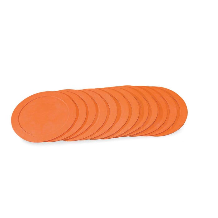 Champion Sports Spot Markers, 10 Inches, Orange, Pack of 12