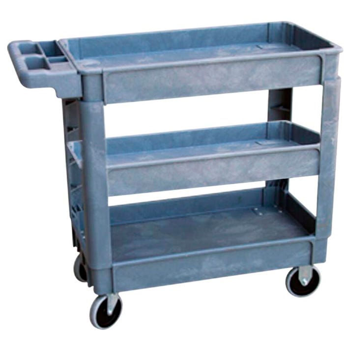 Classroom Select 3-Shelves Utility Cart, 25-1/2 x 37-1/2 x 33 Inches, 750lb, High Density Thermoplastic, 4 Wheel