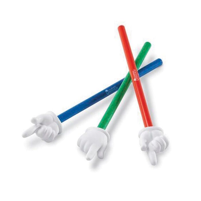 Learning Resources Hand Pointer Set, 15 Inches, Assorted Colors, Set of 3