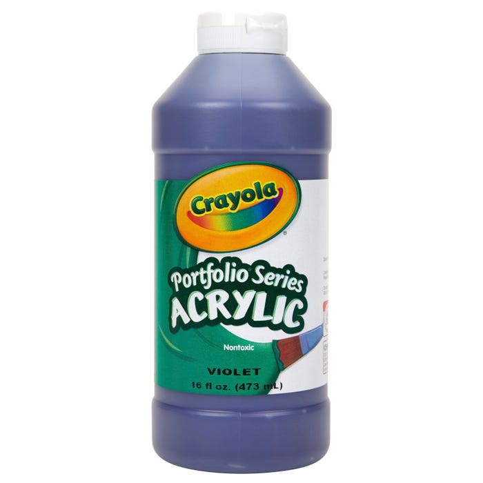 Crayola Portfolio Series Acrylic Paint, 1 Pint Bottle, Violet