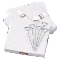 Champion Sports Foam Filled Quilted Cover Base, Set of 3, White 1568566
