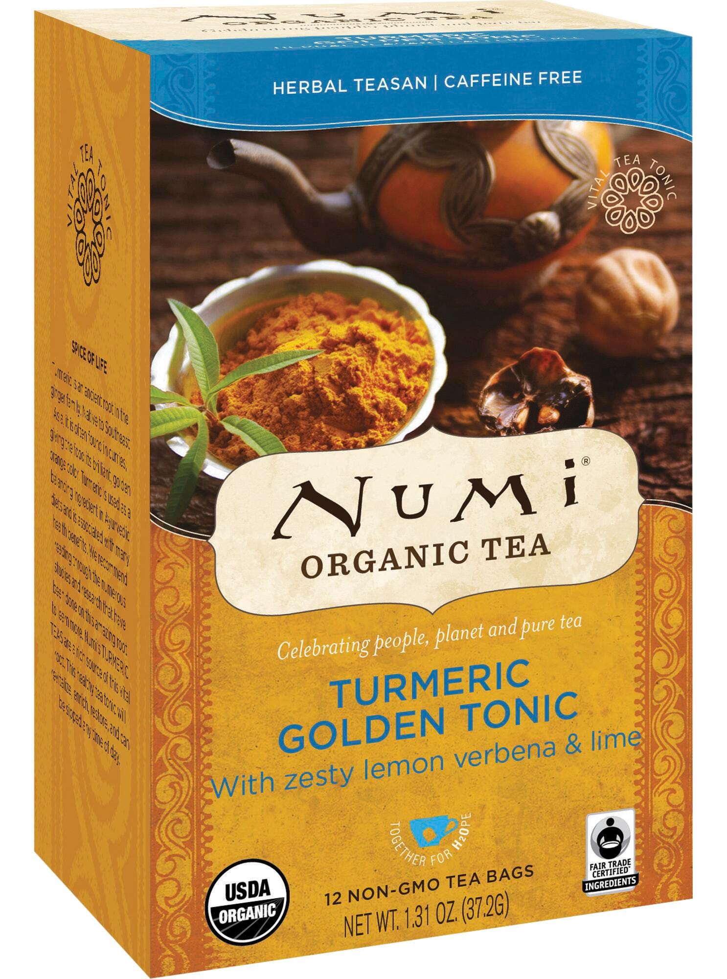 Numi Organic Tea, Turmeric Golden Tonic, Box of 12, Item Number 2007208