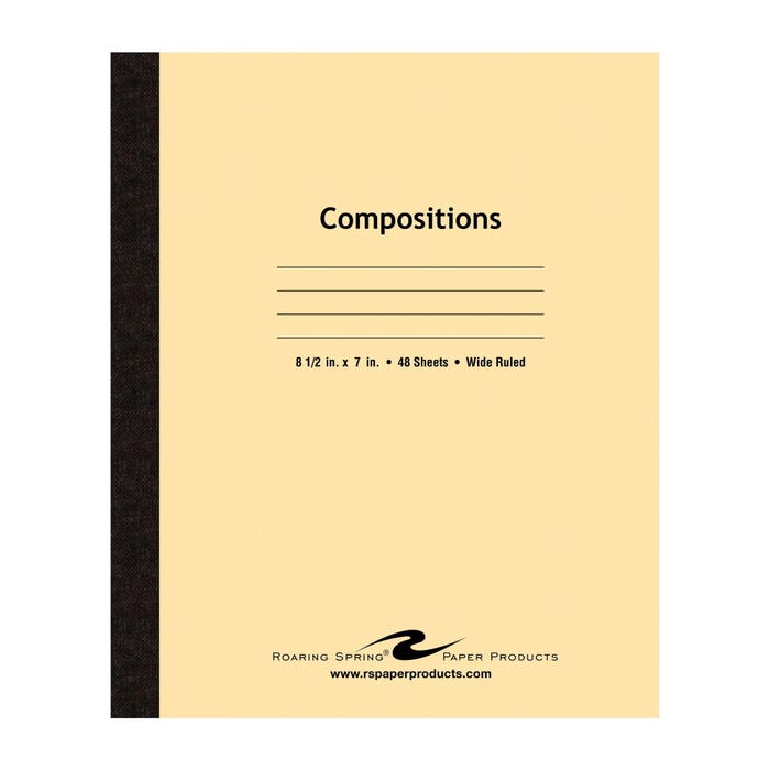 Roaring Spring Composition Book 8-1/2 x 7 Inches, Wide Ruled