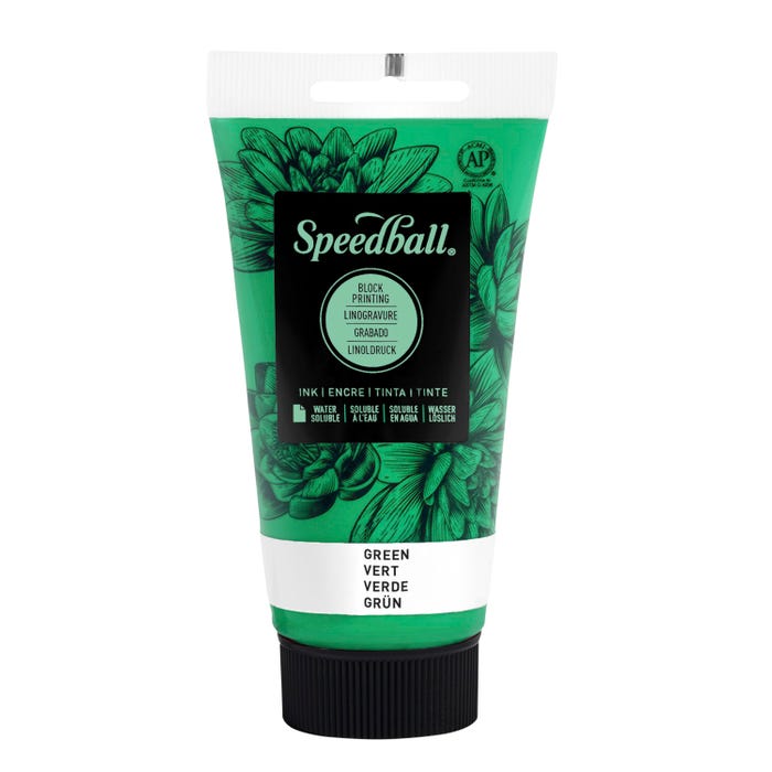 Speedball Water Soluble Block Printing Ink, Green, 2-1/2 Ounces