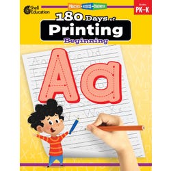 Shell Education 180 Days of Printing: Beginning, Grades PreK to K