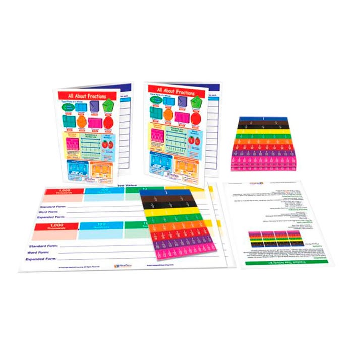NewPath Learning Fraction Tiles Activity Kit, Grades 3 to 5