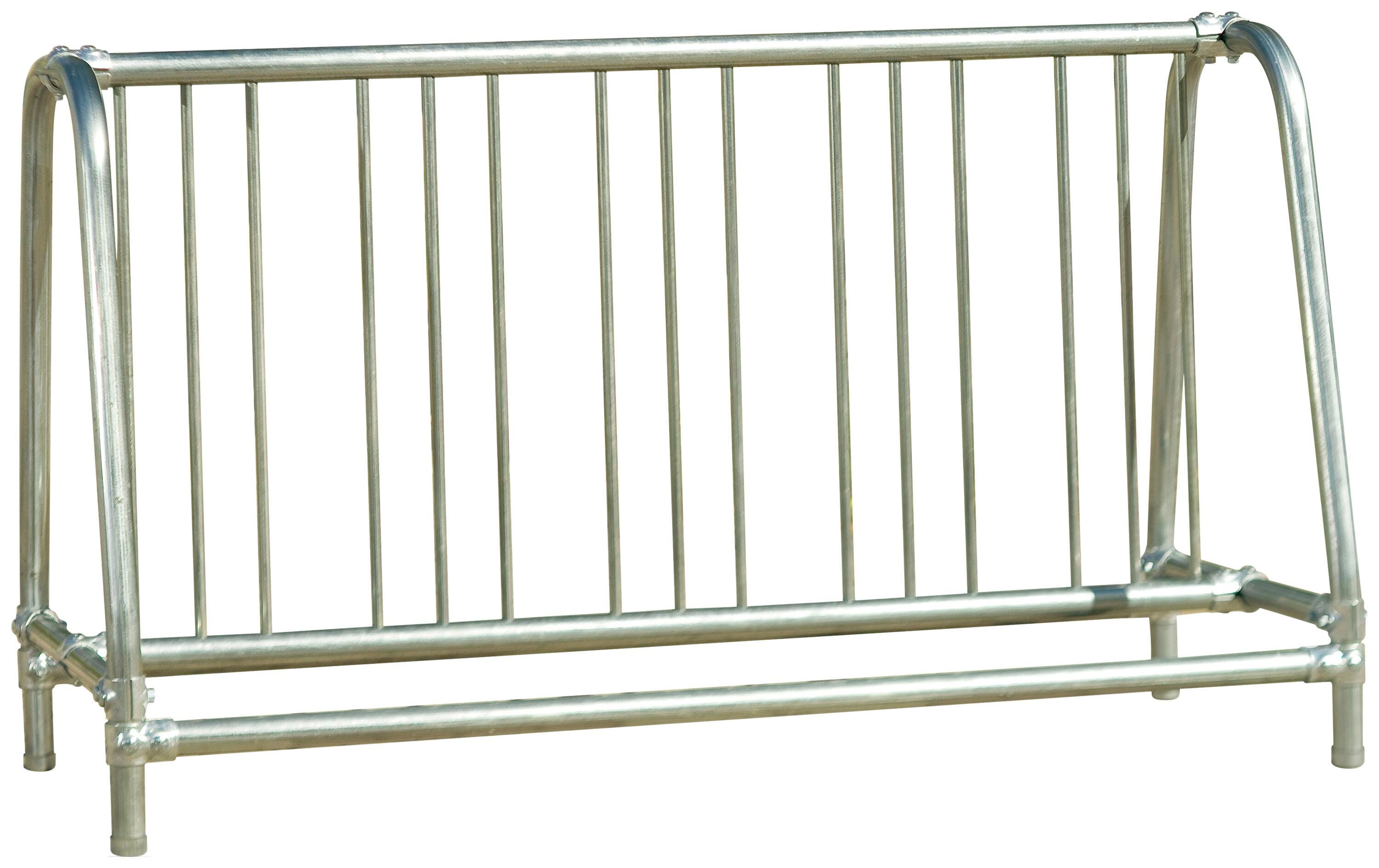 Ultra Site Double-Sided Starter Portable Institutional Bicycle Rack, 5 ft L, 10 Bikes, Steel, Galvanized, Item Number 631728