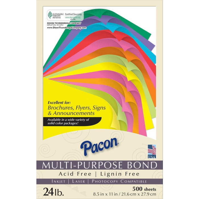 Pacon Multi-Purpose Paper, 8-1/2 x 11 Inches, Violet, Pack of 500