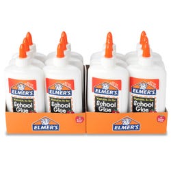 Elmer's School Glue, 7.625 Ounce, White, Pack of 12