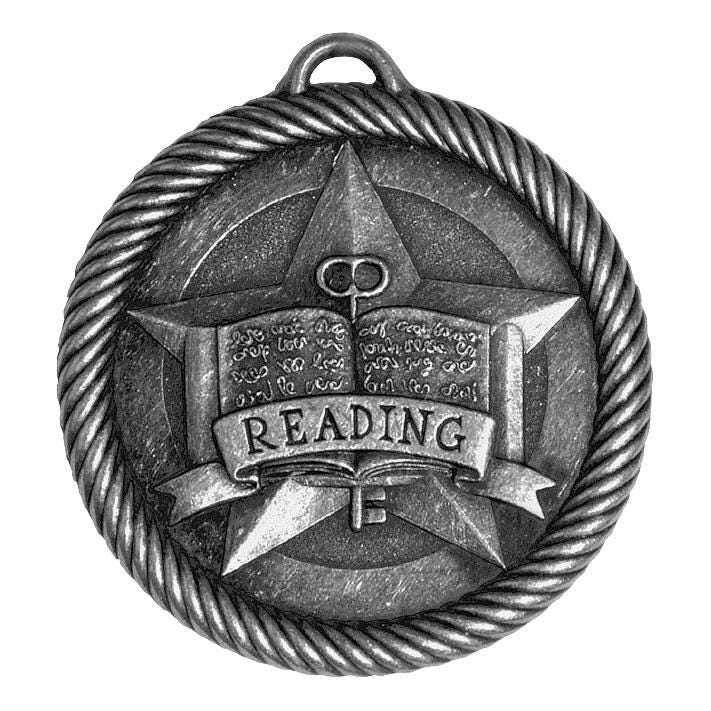 PDU CAT Multi-Level Dovetail/Reading Value Medal, 2 inches, Solid Die Cast, Silver