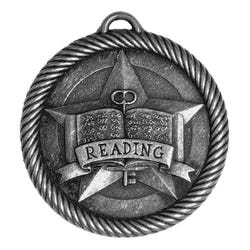 PDU CAT Multi-Level Dovetail/Reading Value Medal, 2 inches, Solid Die Cast, Silver
