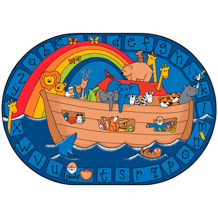 Carpets for Kids KID$Value PLUS Alphabet Noah Carpet, Oval