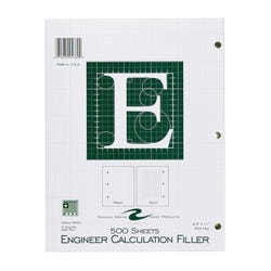 Roaring Spring 5 x 5 Grid Paper, 8-1/2 x 11 Inch, Green, 500 Sheets, Item Number 2103594