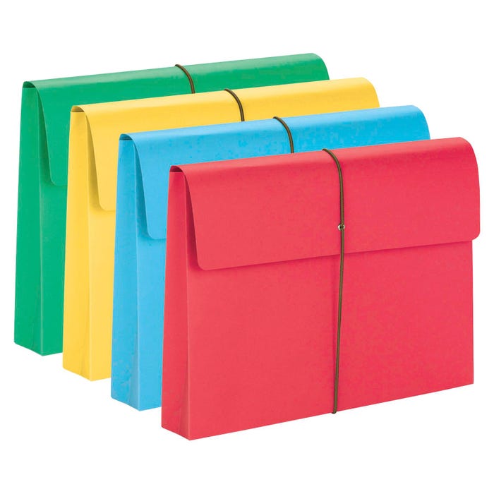 Smead Expanding Wallet, Legal Size, 2 Inch Expansion, Assorted Colors, Pack of 50