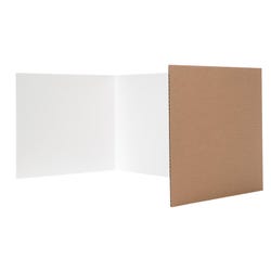 Flipside White Corrugated Study Carrels, 12 x 48 Inches, Pack of 12 2132512