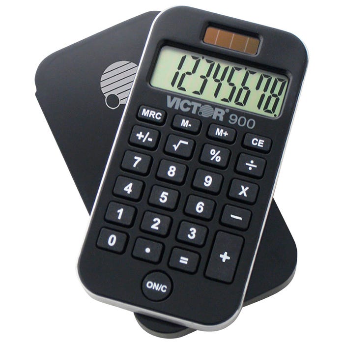 Victor 900 8-Digit LCD Pocket Calculator, 3-Key Memory