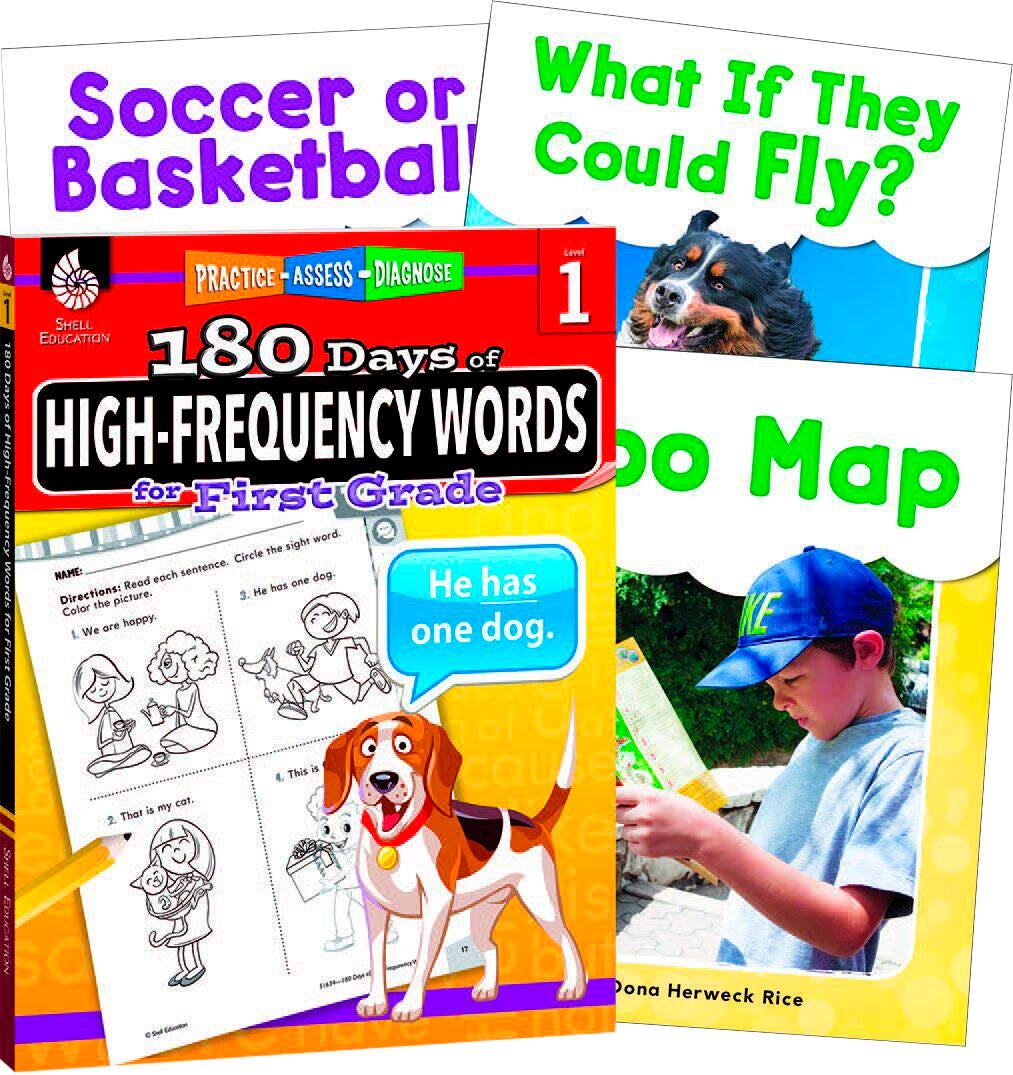 Teacher Created Materials Learn-at-Home: High-Frequency Words Bundle Grade 1, 4-Book Set, Item Number 2092214