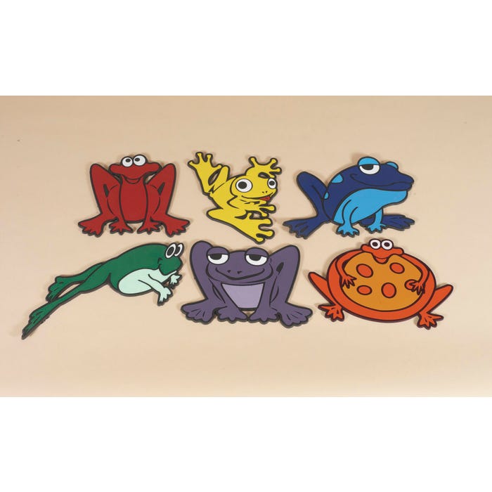 Poly Enterprises Poly Frogs, 11 x 15 Inches, Set of 6