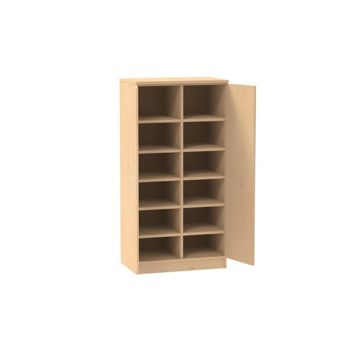 WB Manufacturing Replay Double Door Fixed Cabinet with Vertical Divider, 10 Shelves