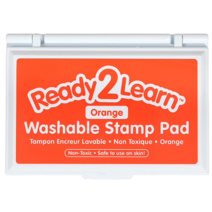 Ready2Learn Washable Stamp Pad, 3-7/8 x 2-3/4 x 5/8 Inches, Orange
