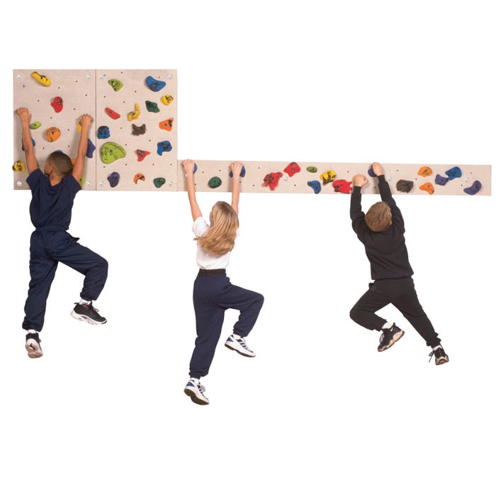 Sportime Traverse Climbing Bouldering Board, 9 Inches x 8 Feet, 15 Handhold Grips