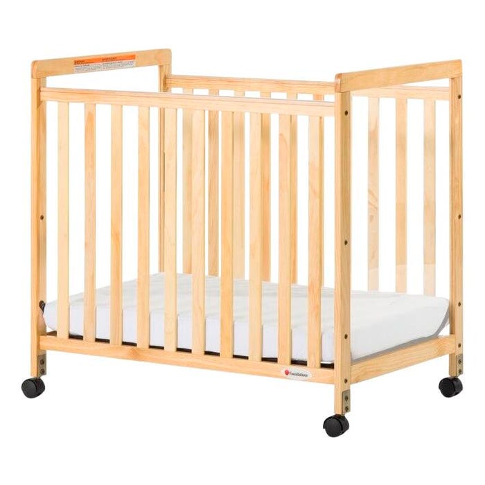 Foundations SafetyCraft Clearview Panel Compact Crib, 39 x 26-1/4 x 38 Inches, Natural