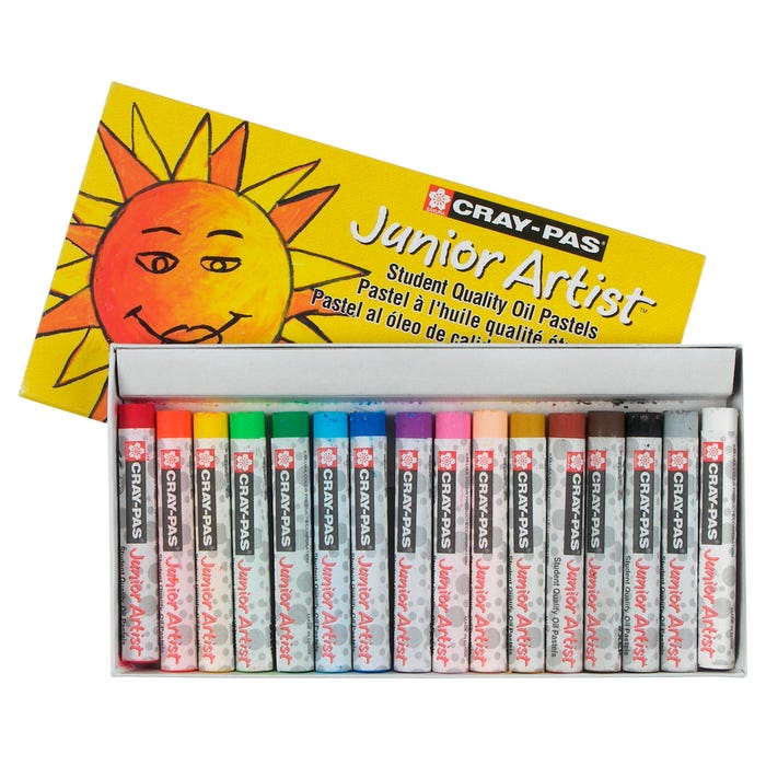 Sakura Cray-Pas Junior Artist Oil Pastels, Assorted Colors, Set of 16