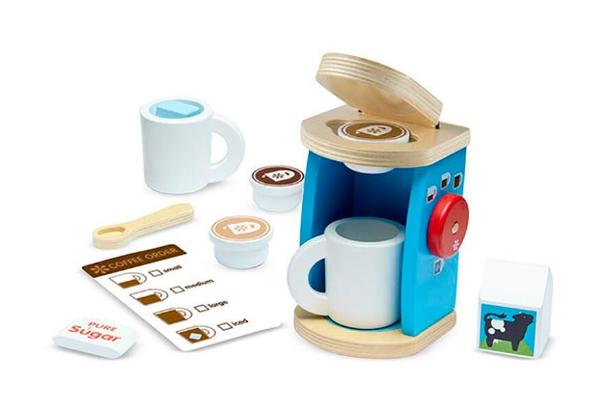 Image for Melissa & Doug Wooden Brew and Serve Coffee Play Set, 11 Pieces from School Specialty