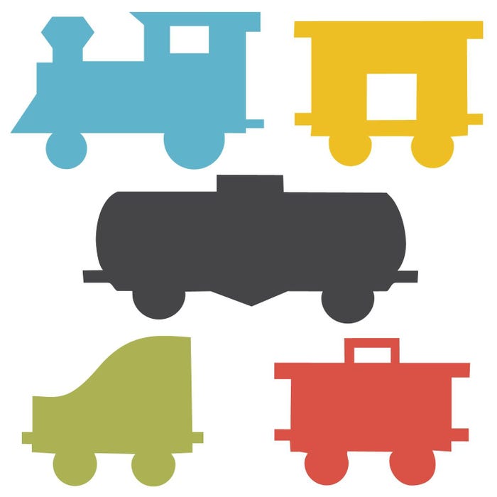 AccuCut Train Dies, Large, Set of 5