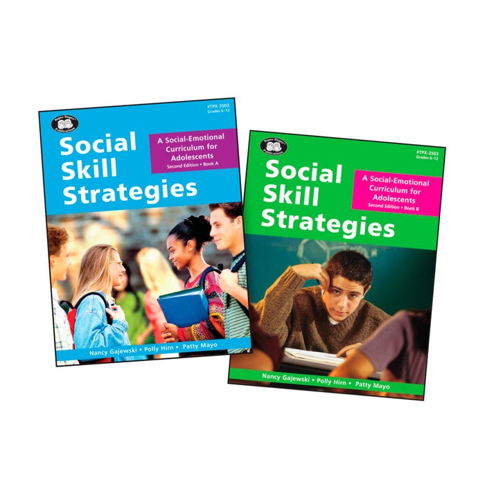 Super Duper Social Skills Strategies Book, Social-Emotional Curriculum for Adolescents
