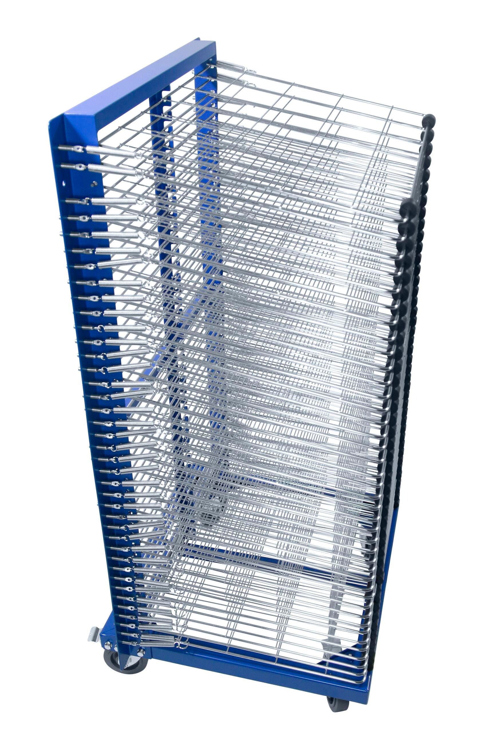 Image for Sax Drying Rack 25 x 24 x 44 Inches, 40 Flip Shelves, Chrome from School Specialty