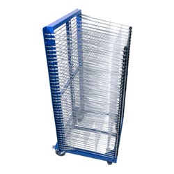 Image for Sax Drying Rack 25 x 24 x 44 Inches, 40 Flip Shelves, Chrome from School Specialty